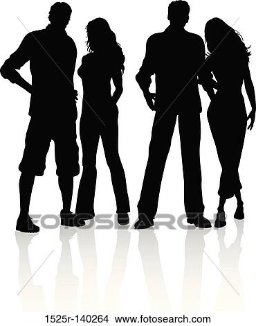 casual friends View Large Illustration Stock Illustration - casual friends. Fotosearch