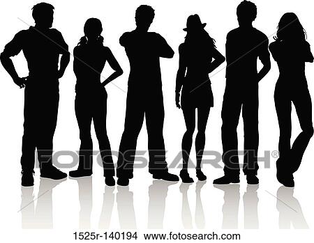 casual people View Large Illustration Stock Illustration - casual people. Fotosearch