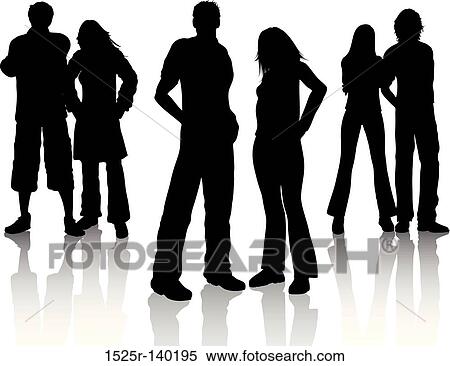 Stock Illustration - casual people. Fotosearch