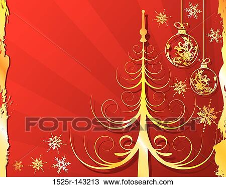 Drawing - Christmas background. Fotosearch