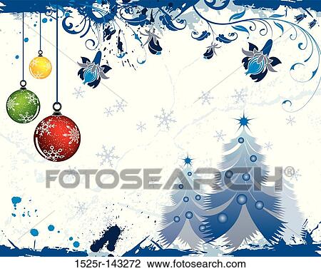 Drawing - Christmas background. Fotosearch