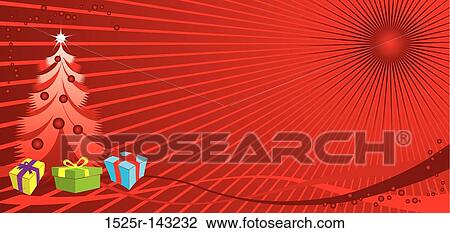 Drawing - Christmas background, vector. Fotosearch
