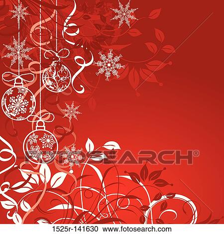 Christmas background with baubles, vector View Large Illustration Clipart - Christmas background with baubles, vector. Fotosearch