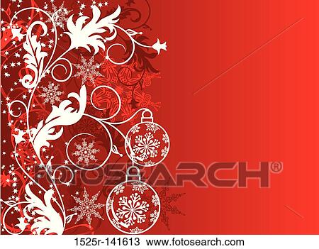 Christmas background with baubles, vector View Large Illustration Drawing - Christmas background with baubles, vector. Fotosearch