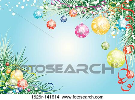 Christmas background with baubles, vector View Large Illustration Stock Illustration - Christmas background with baubles, vector. Fotosearch