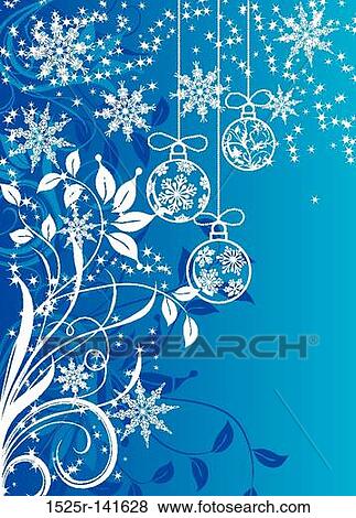Stock Illustration - Christmas background with baubles, vector. Fotosearch