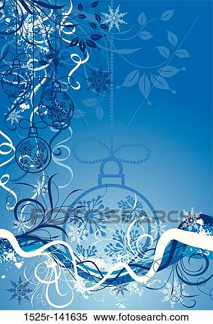 Stock Illustration - Christmas background with baubles, vector. Fotosearch