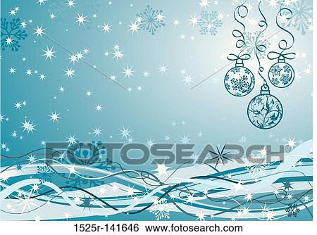 Stock Illustration - Christmas background with baubles, vector. Fotosearch
