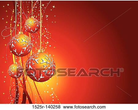 Christmas decorations View Large Illustration Stock Illustration - Christmas decorations. Fotosearch