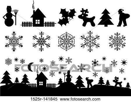 Christmas elements for design, vector View Large Illustration Stock Illustration - Christmas elements for design, vector. Fotosearch