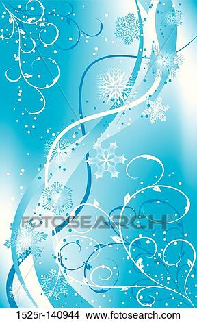 Christmas floral background with a snowflakes, vector View Large Illustration Stock Illustration - Christmas floral background with a snowflakes, vector. Fotosearch