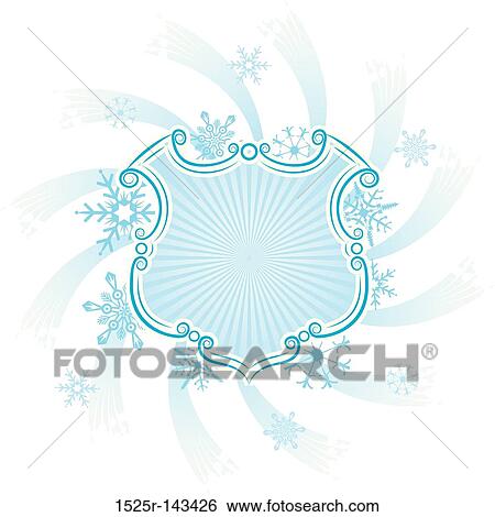Stock Illustration - Christmas frame, elements for design, vector. Fotosearch