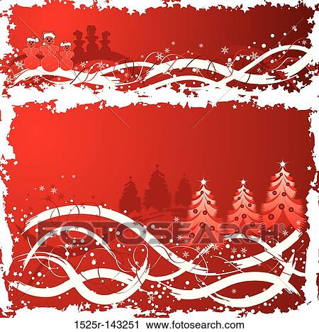 Christmas grunge background, vector View Large Illustration Clip Art - Christmas grunge background, vector. Fotosearch