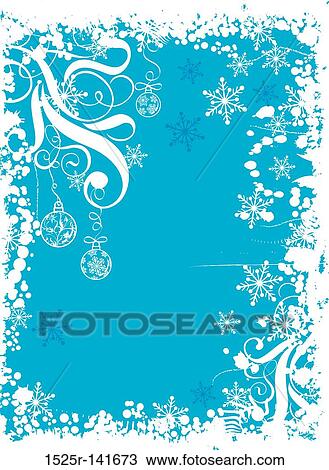 Drawing - Christmas grunge background, vector. Fotosearch