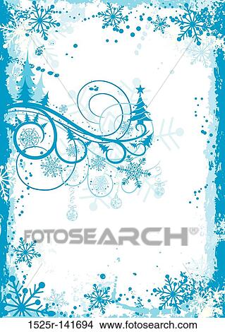 Christmas grunge floral frame, vector View Large Illustration Stock Illustration - Christmas grunge floral frame, vector. Fotosearch