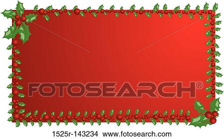 Stock Illustration - Christmas mistletoe frame, elements for design, vector. Fotosearch