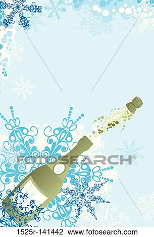 Christmas sparks of a champagne, vector View Large Illustration Drawing - Christmas sparks of a champagne, vector. Fotosearch