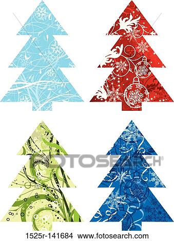 Stock Illustration - Christmas tree backgrounds, vector. Fotosearch