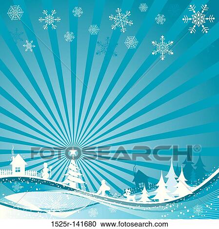Christmas winter background, vector View Large Illustration Clipart - Christmas winter background, vector. Fotosearch