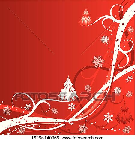 Stock Illustration - Christmas winter background, vector. Fotosearch