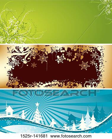 Christmas winter backgrounds, vector View Large Illustration Clip Art - Christmas winter backgrounds, vector. Fotosearch