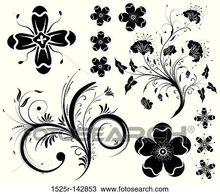 Collect flower background View Large Illustration Drawing - Collect flower background. Fotosearch