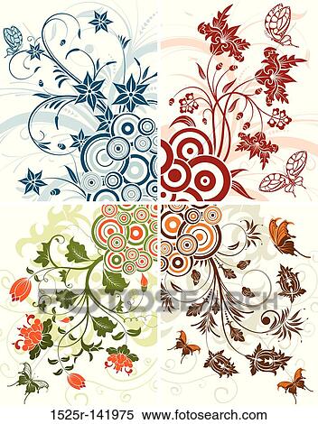 Collect Flower background View Large Illustration Stock Illustration - Collect Flower background. Fotosearch