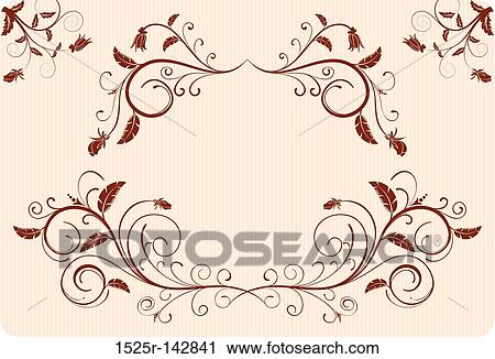 Collect flower border View Large Illustration Clip Art - Collect flower border. Fotosearch
