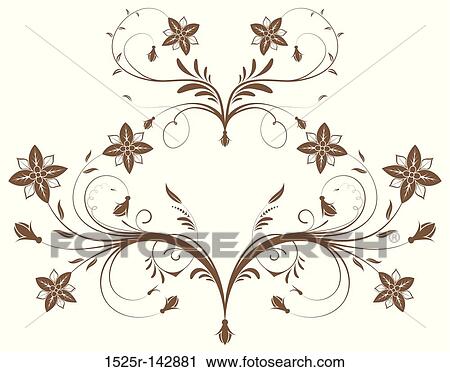 Clip Art - Collect flower border. Fotosearch