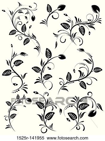 Collect flower border View Large Illustration Stock Illustration - Collect flower border. Fotosearch