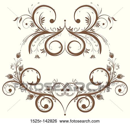 Collect flower border View Large Illustration Stock Illustration - Collect flower border. Fotosearch