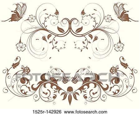 Collect flower border View Large Illustration Stock Illustration - Collect flower border. Fotosearch