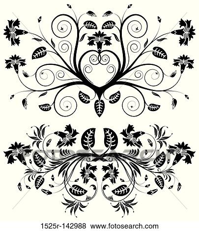 Collect flower border View Large Illustration Stock Illustration - Collect flower border. Fotosearch