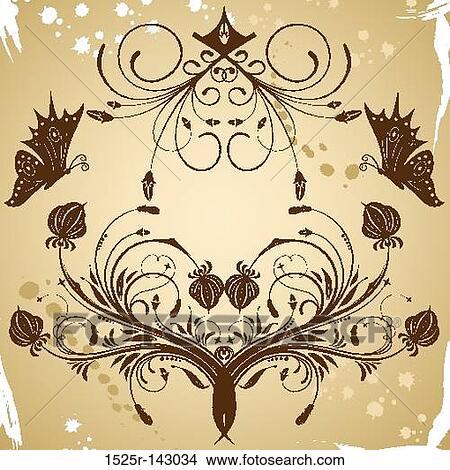 Collect flower border View Large Illustration Stock Illustration - Collect flower border. Fotosearch