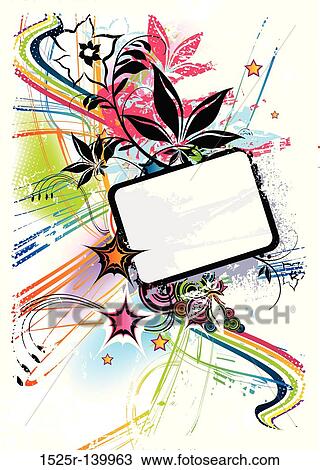 Colour Burst Frame View Large Illustration Drawing - Colour Burst Frame. Fotosearch