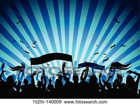 Stock Illustration - Concert Audience. Fotosearch
