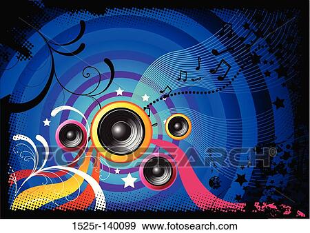 Curved Music View Large Illustration Stock Illustration - Curved Music. Fotosearch