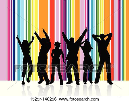 Stock Illustration - dancing people. Fotosearch