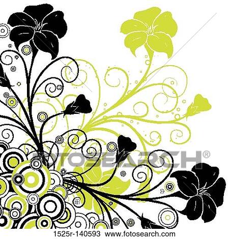 Decorative floral background, vector View Large Illustration Drawing - Decorative floral background, vector. Fotosearch