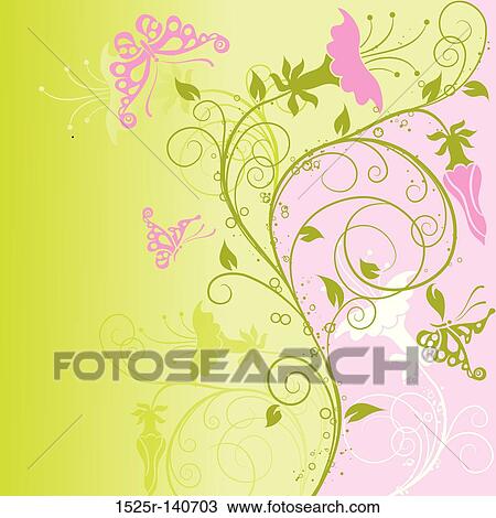 Decorative floral background, vector View Large Illustration Drawing - Decorative floral background, vector. Fotosearch
