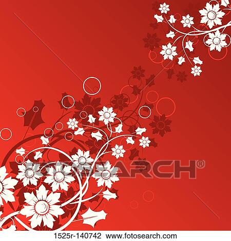 Decorative floral background, vector View Large Illustration Drawing - Decorative floral background, vector. Fotosearch