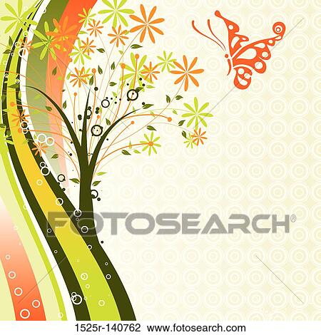 Decorative floral background, vector View Large Illustration Drawing - Decorative floral background, vector. Fotosearch