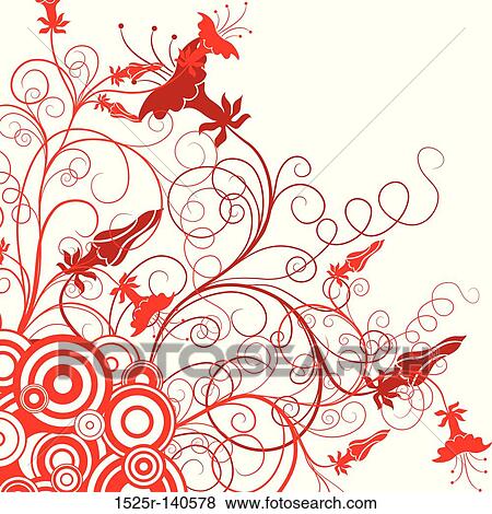 Decorative floral background, vector View Large Illustration Stock Illustration - Decorative floral background, vector. Fotosearch