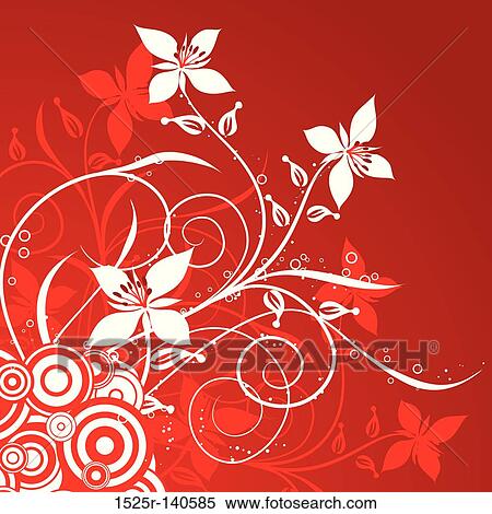 Decorative floral background, vector View Large Illustration Stock Illustration - Decorative floral background, vector. Fotosearch