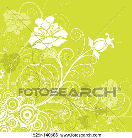 Decorative floral background, vector View Large Illustration Stock Illustration - Decorative floral background, vector. Fotosearch