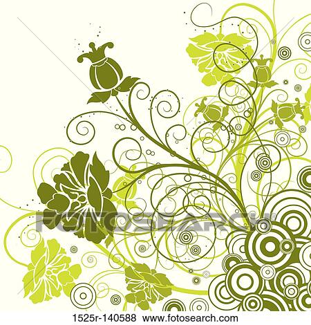 Decorative floral background, vector View Large Illustration Stock Illustration - Decorative floral background, vector. Fotosearch