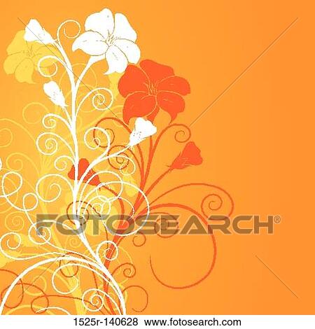 Decorative floral background, vector View Large Illustration Stock Illustration - Decorative floral background, vector. Fotosearch