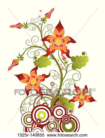 Decorative floral background, vector View Large Illustration Stock Illustration - Decorative floral background, vector. Fotosearch