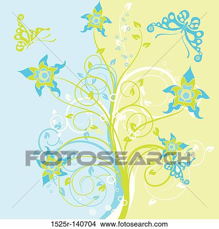 Decorative floral background, vector View Large Illustration Stock Illustration - Decorative floral background, vector. Fotosearch
