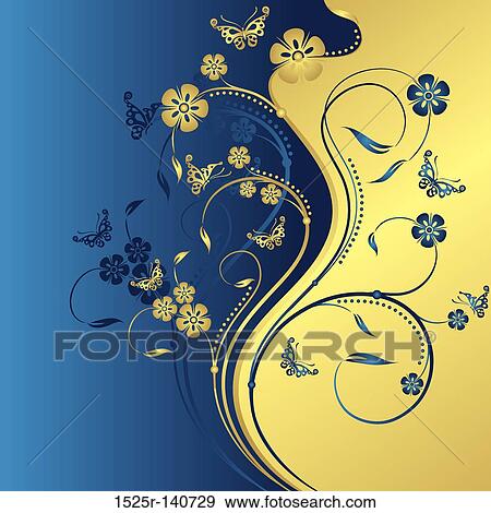 Decorative floral background, vector View Large Illustration Stock Illustration - Decorative floral background, vector. Fotosearch